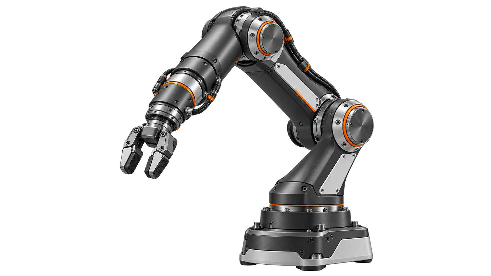 Industrieroboter als Beispiel für Kunststoffbauteile in Robotik und Automatisierung