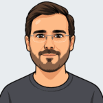 Gezeichneter Avatar von Sven mit Metallbrille