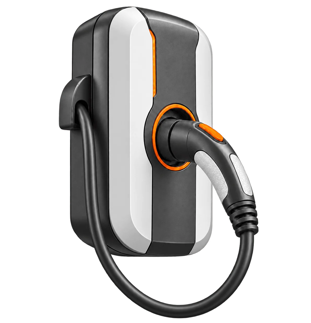 Ladestation für Elektrofahrzeuge mit Kunststoffgehäuse und Ladestecker
